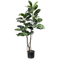 Künstlicher Gummibaum 'Ficus elastica', Höhe ca. 150 cm