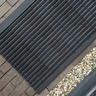 Kölle Fußmatte 'Rubber Line Black', ca. 45 x 75 cm