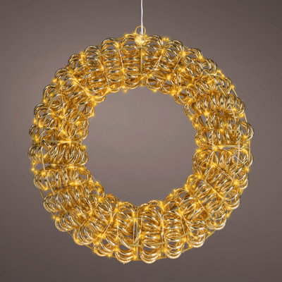 LED Kranz, 300 LEDs, gold, klassisch warm, Ø ca. 38 cm LED Kranz, 300 LEDs, gold, klassisch warm, Ø ca. 38 cm