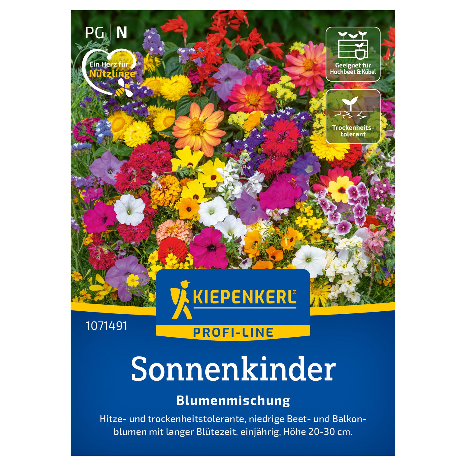 Kiepenkerl Saatgut Blumenmischung 'Pflegeleichte Sonnenkinder', bunt