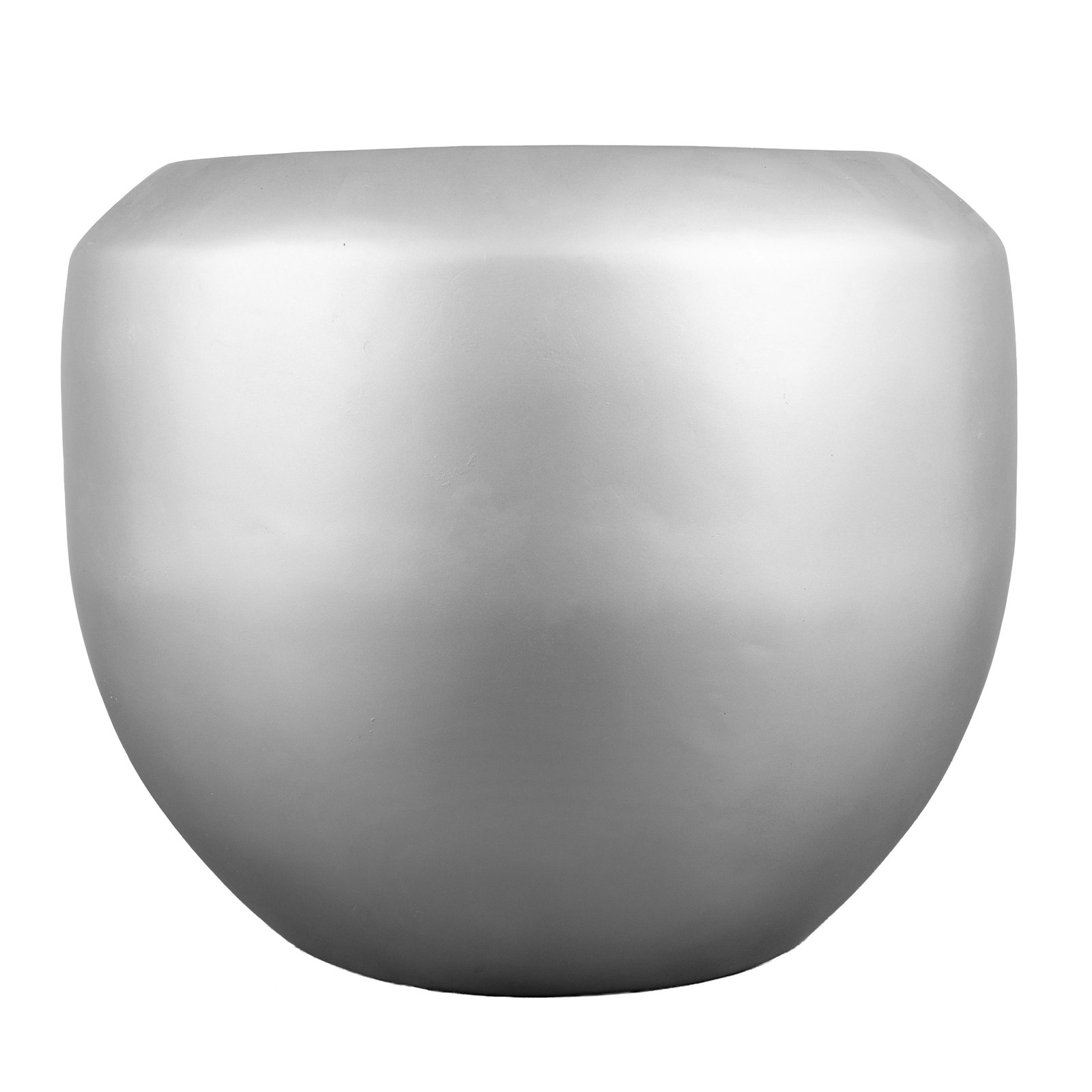 Vazo Übertopf 'Mia', silber, ca. Ø 50 x H 41 cm