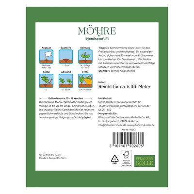 Kölles Beste Saatband Möhre 'Nominator', orange