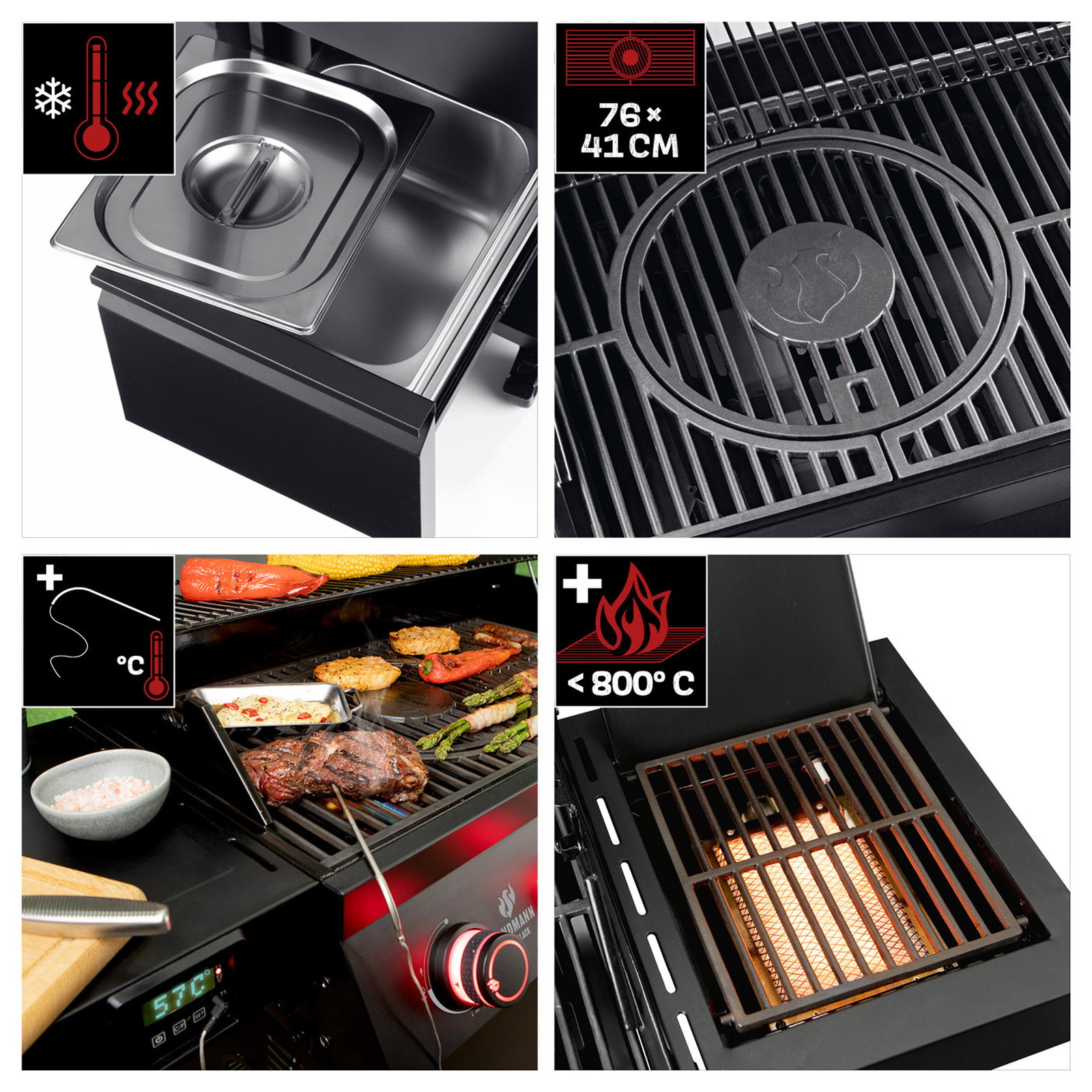 Landmann Gasgrill Cool Black 4.1 maxX, schwarz Landmann Gasgrill Cool Black 4.1 maxX, schwarz