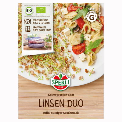 Bio-Saatgut, Bio-Keimsprossen 'Linsen Duo', grün