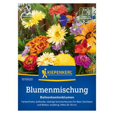 Blumensamen, Balkonkastenblumen-Mischung, bunt Blumensamen, Balkonkastenblumen-Mischung, bunt