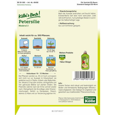 Kölles Beste Kräutersamen Petersilie Mooskrause 2 Kölles Beste Kräutersamen Petersilie Mooskrause 2
