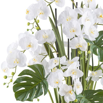 Kunstpflanze Phalaenopsis-Arrangement, grün/weiß, Höhe ca. 120 cm