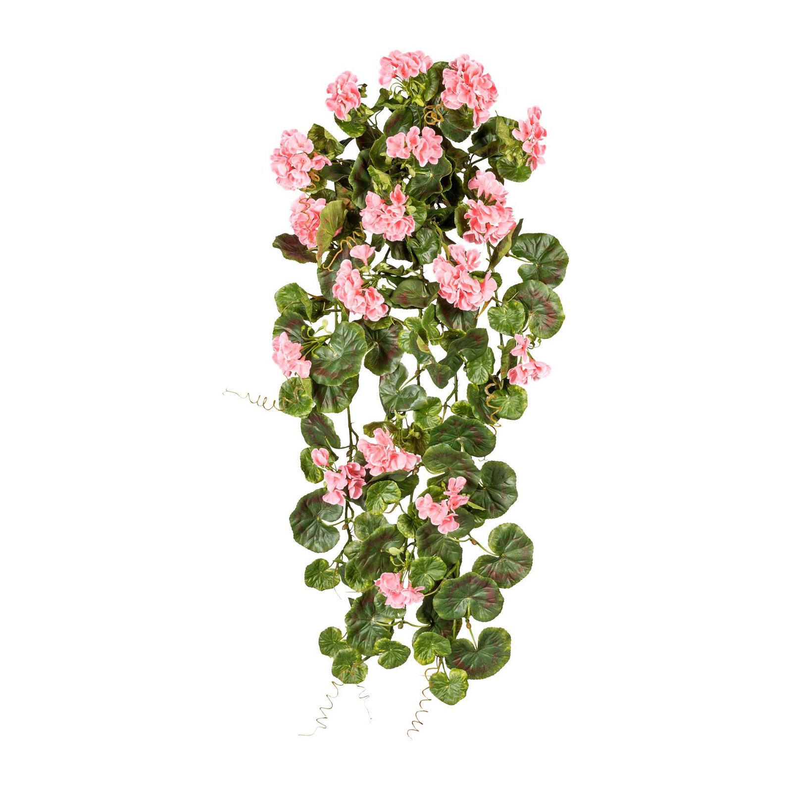 Geranienhänger, künstlich, rosa, ca. 80 cm, UV-beständig, 12 Blüten