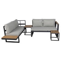 Kölle Balkongruppe 'Baros' inkl. Auflagen, grau, 4-teilig