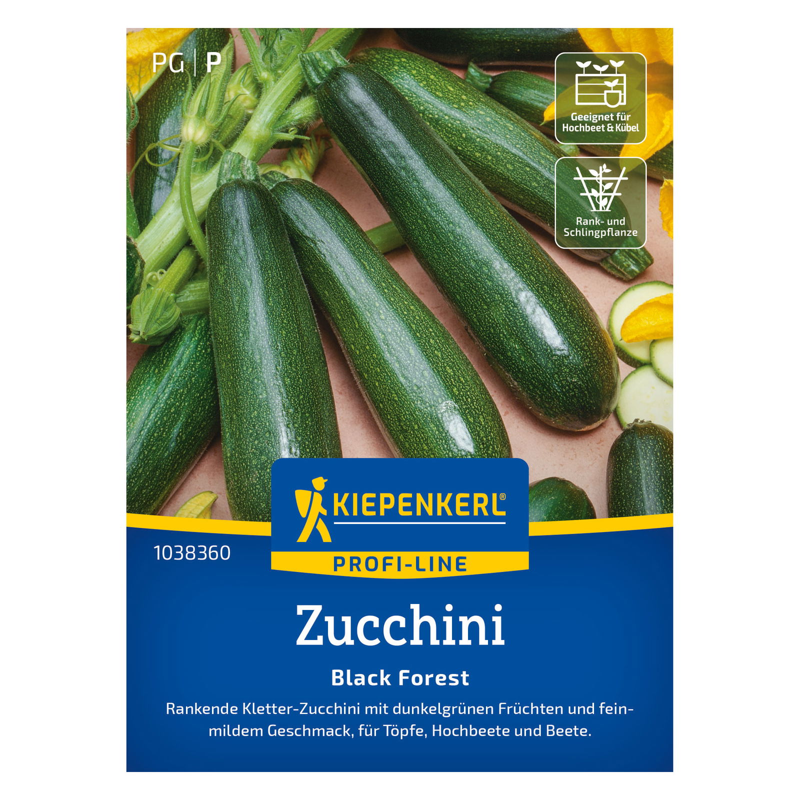 Kiepenkerl Saatgut Zucchini 'Black Forest®', grün