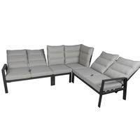 Kölle Loungegruppe 'Kreta' inkl. Auflagen, 5-teilig, grau