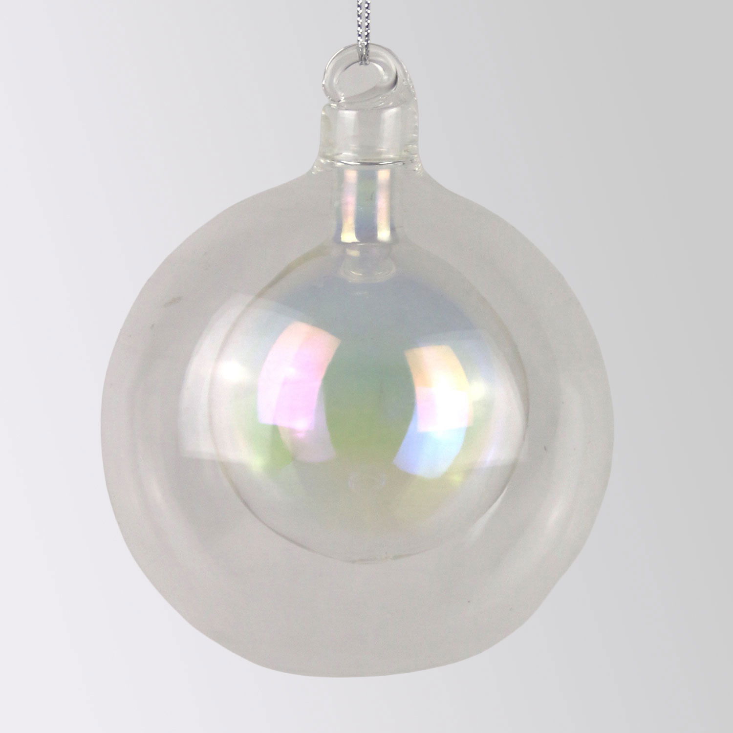 Kugel in Glaskugel, silber