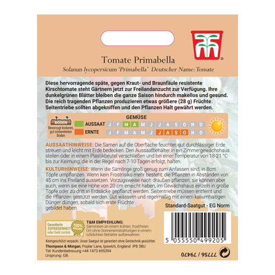 Thompson & Morgan Gemüsesamen Tomate Primabella Thompson & Morgan Gemüsesamen Tomate Primabella