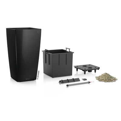 Lechuza 'Cubico 50', schwarz, ca. 50 x 50 x H 95 cm