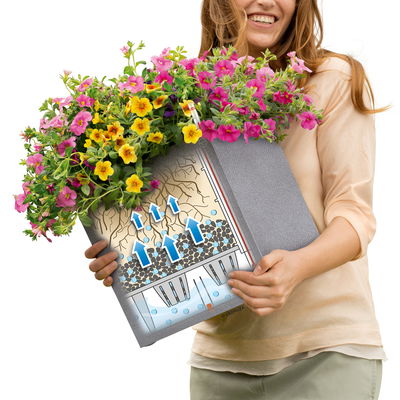 Lechuza 'Canto Stone 40 low', quarzweiß, ca. 40 x 40 x H 40cm