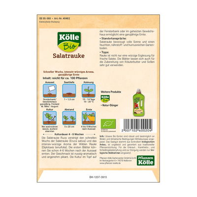 Kölle Bio Kräutersamen Salatrauke Kölle Bio Kräutersamen Salatrauke