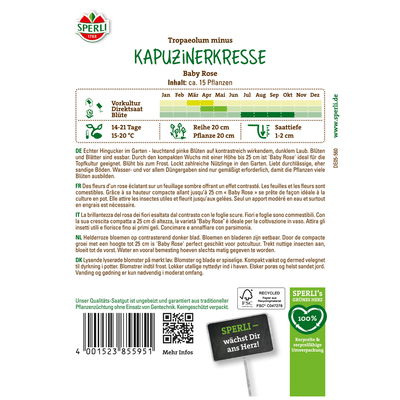 Blumensamen, Kapuzinerkresse 'Baby Rose', pink Blumensamen, Kapuzinerkresse 'Baby Rose', pink