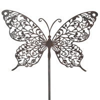 Schmetterling auf Stab, braun, Höhe ca. 108 cm Schmetterling auf Stab, braun, Höhe ca. 108 cm