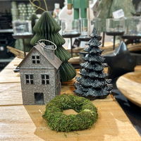 Asiamoos-Kranz, grün, Ø ca. 10 cm, 10 Stück