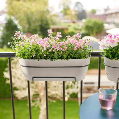 Elho Pflanzgefäß 'Vibia Campana 50 all-in-1', seidenweiß