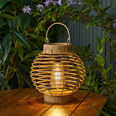 Solarlaterne 'Terra', Kunstrattan, H22 x Ø 23 cm Solarlaterne 'Terra', Kunstrattan, H22 x Ø 23 cm