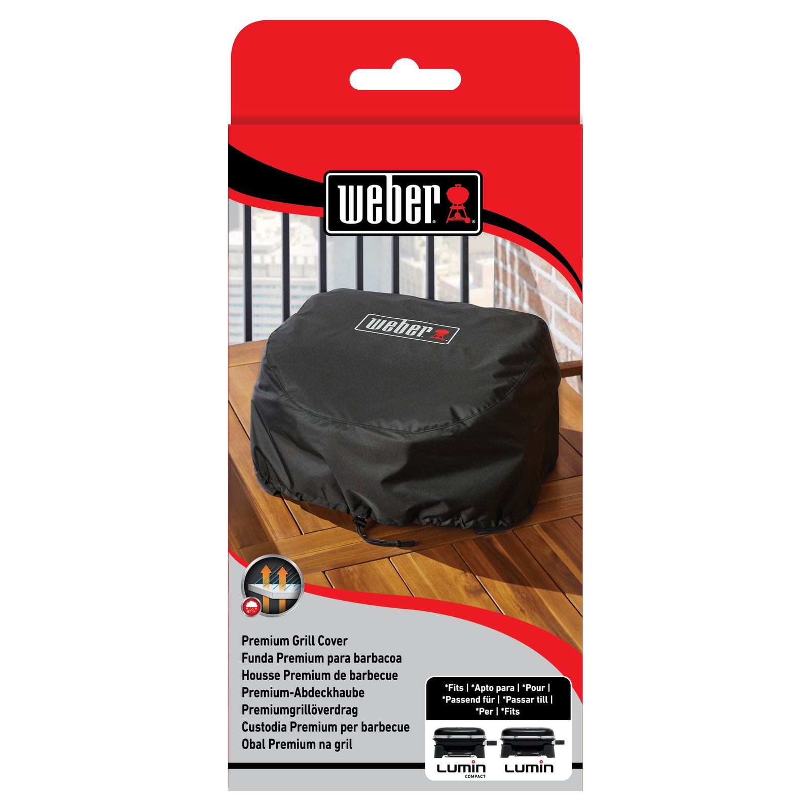 Weber Abdeckhaube für Lumin, schwarz, ca. 100 x 144 x 56 cm