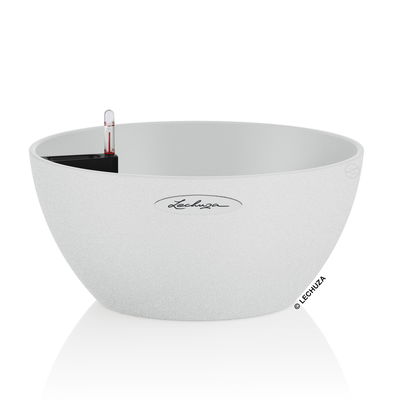 Lechuza 'Cubeto Stone 30', quarzweiß, ca. Ø 30 x 13,5 cm Lechuza 'Cubeto Stone 30', quarzweiß, ca. Ø 30 x 13,5 cm