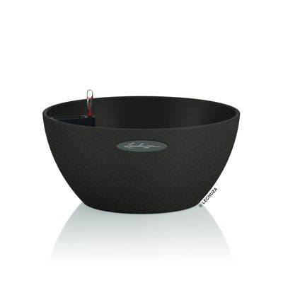 Lechuza 'Cubeto Stone 30', graphitschwarz, ca. Ø 30 x H 13 cm Lechuza 'Cubeto Stone 30', graphitschwarz, ca. Ø 30 x H 13 cm