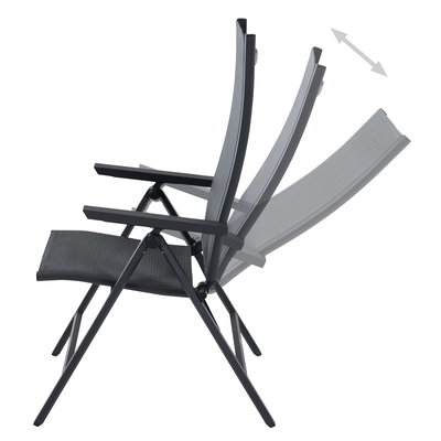 Alu-Klappsessel 'Tesoro/Tauro', grau