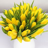 Blumenbund mit Tulpen, 50er-Bund, gelb, inkl. gratis Grußkarte