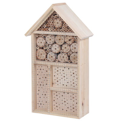 Kölle XXL-Insektenhotel, natur, Kiefernholz/Hartholz, ca. 39 x 18 x H69 cm