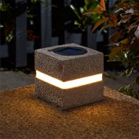 Solarwürfel Cube Light, LED, grau, ca. 12 x 12 cm