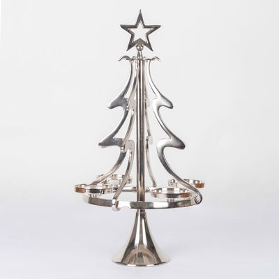 Kerzenhalter 'Tannenbaum', silber, 55 x 27 cm Kerzenhalter 'Tannenbaum', silber, 55 x 27 cm