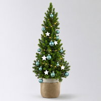 Weihnachtsbäumchen inkl. Deko, jade, Höhe ca. 50 cm, Topf-Ø 23 cm