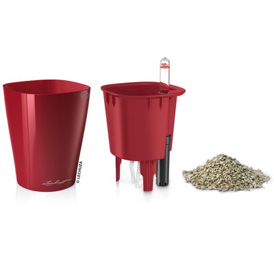 Lechuza 'Mini-Deltini', scarlet-rot, ca. 10 x 10 x H 13 cm