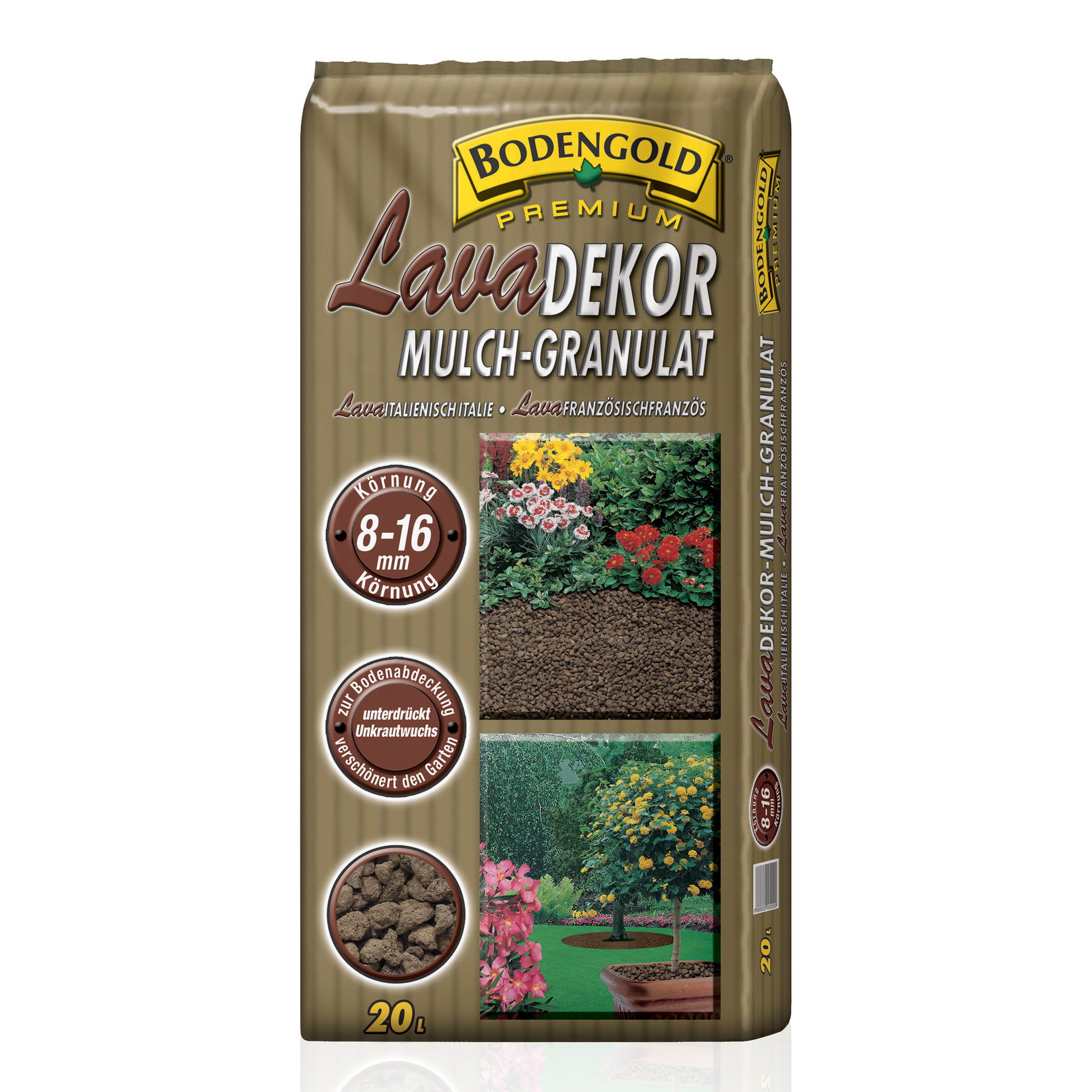 Bodengold Lava Dekor MulchGranulat 48 Sack á 20 l kaufen PflanzenKölle