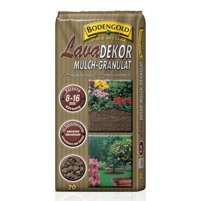 Bodengold Lava Dekor Mulch-Granulat, 48 Sack á 20 l, gesamt 960 Liter