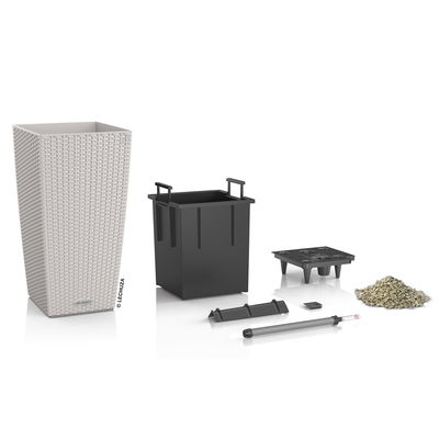 Lechuza 'Cubico Cottage 30', lichtgrau, ca. 30 x 30 x H 56 cm