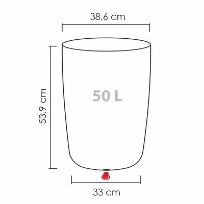 Scheurich Pflanzgefäß 'Linetto', grau, ca. Ø 39 x H 54 cm