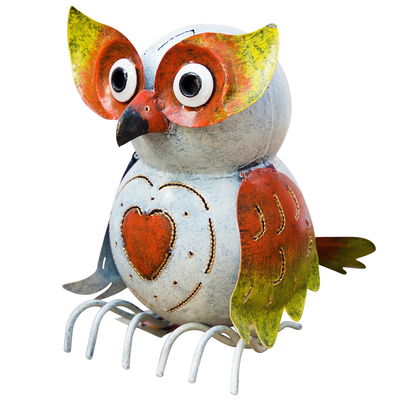 Kölle Eule, weiss-rot-grün, 32 x 16 x 33 cm, handgefertigt, langlebig Kölle Eule, weiss-rot-grün, 32 x 16 x 33 cm, handgefertigt, langlebig