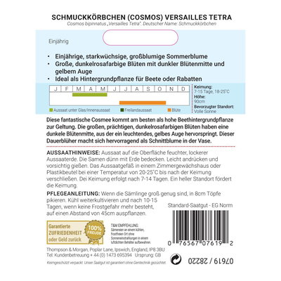 Thompson & Morgan Blumensamen Schmuckkörbchen (Cosmos) 
