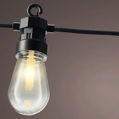 Solar-Partybeleuchtung mit Twinkle-Effekt, warmweiß, Länge ca. 1,9 m Solar-Partybeleuchtung mit Twinkle-Effekt, warmweiß, Länge ca. 1,9 m