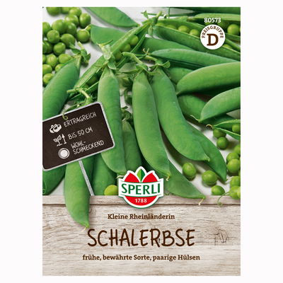 Gemüsesamen, Schalerbse 'Kleine Rheinländerin', gelb