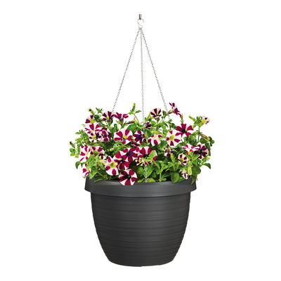 Scheurich Hängeampel 'Country Star', Metallic Grey, ca. 19 x Ø 24 cm