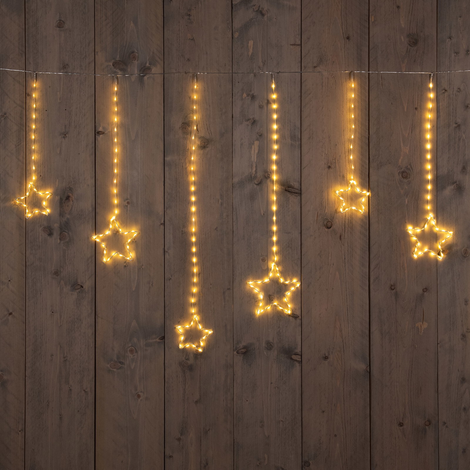 LED Drahtvorhang Sterne, 364 klassisch warme LEDs, Länge ca. 2 m LED Drahtvorhang Sterne, 364 klassisch warme LEDs, Länge ca. 2 m