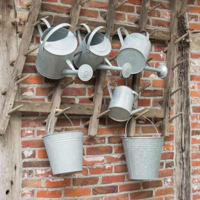 Altzink Gießkanne, galvanisch verzinkter Karbonstahl, 3,5 l