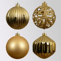 Christbaumkugelnkugelmix, 16er-Set, hellgold, ca. Ø 8 cm Christbaumkugelnkugelmix, 16er-Set, hellgold, ca. Ø 8 cm