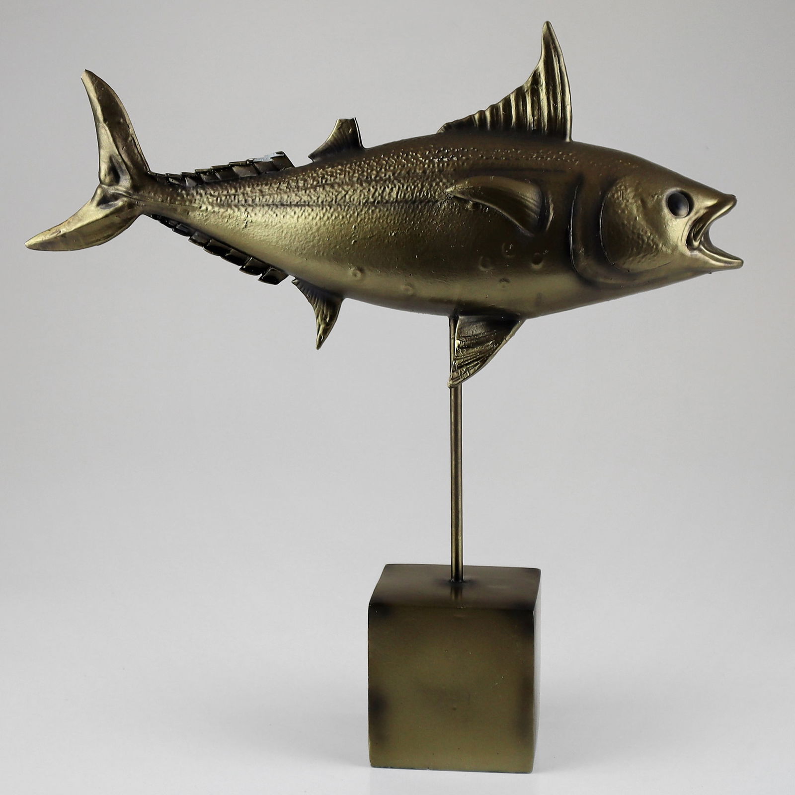 Dekofigur Thunfisch, gold, H33 x L32 cm