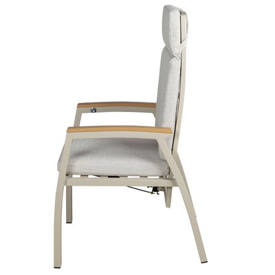 Kölle Hochlehnersessel 'Taunus' inkl. Auflagen, mokka/grau