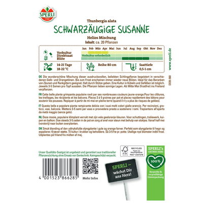 Blumensamenmischung, 'Schwarzäugige Susanne' Blumensamenmischung, 'Schwarzäugige Susanne'